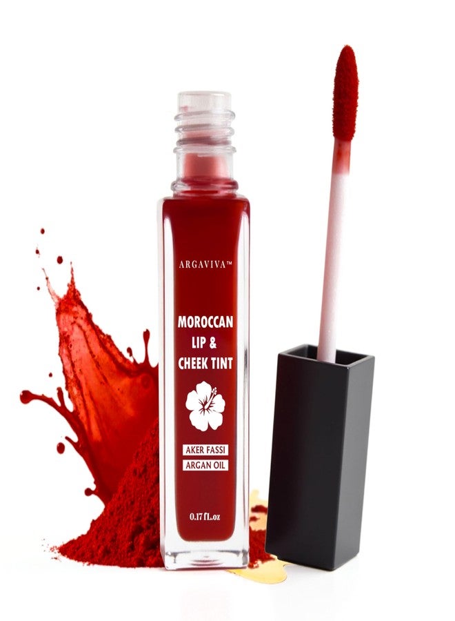 Argaviva Aker Fassi Tinted Lip Stain and Cheek Tint with Argan Oil – Lightweight Lipstain for Natural Glow, Moisturizing Color, Long-Lasting Lip Tint Stain, and Plant-Based Beauty - Image 1